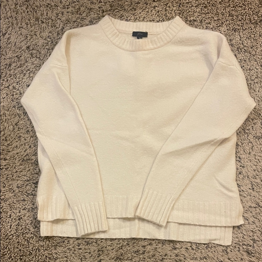 J. Crew Women's Ivory Crew Neck Sweater